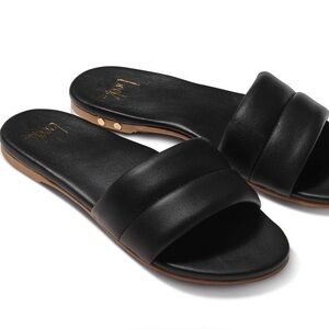 Beek Sugarbird Leather Slide Sandal black, SIZE 7